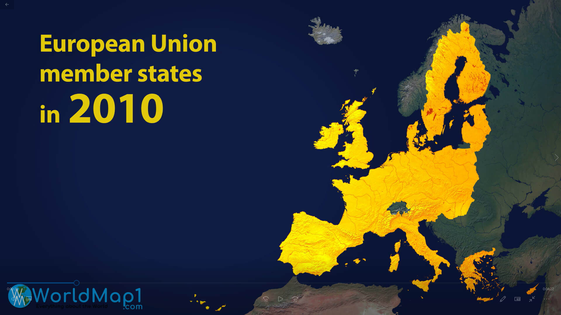 Carte des États membres de l'Union européenne en 2010